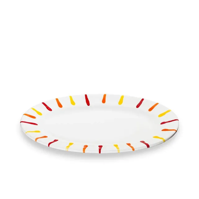 gmundner-keramik-platte-oval-fahne-gourmet-landlust-21-x-14-cm-handgemacht-in-st image 1
