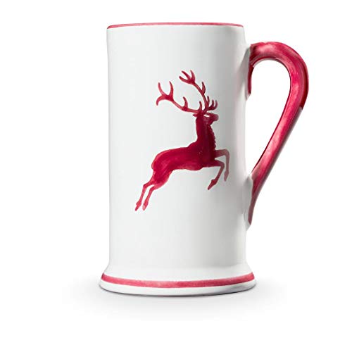 gmundner-keramik-bierkrug-0-3-liter-bordeauxroter-hirsch image 5