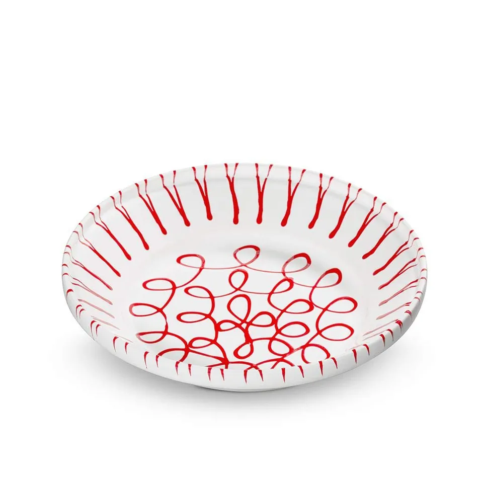 gmundner-keramik-reifsch-ssel-ohne-henkel-rotgeflammt-28-cm-handgemacht-in-sterr image 1