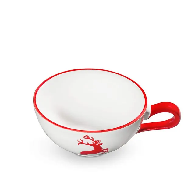 gmundner-keramik-teetasse-rubinroter-hirsch-170-ml-handgemachte-keramik-aus-ster image 1
