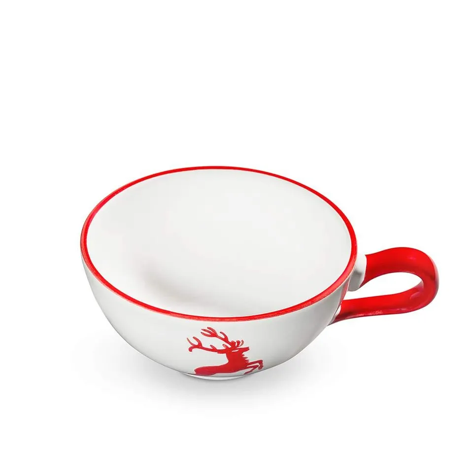 gmundner-keramik-teetasse-rubinroter-hirsch-170-ml-handgemachte-keramik-aus-ster image 1