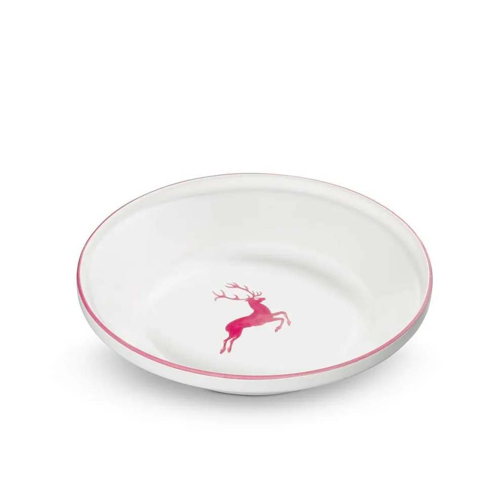 gmundner-keramik-reifsch-ssel-ohne-henkel-bordeauxroter-hirsch-28-cm-handgemacht image 1