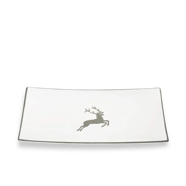 gmundner-keramik-platte-rechteckig-30-x-20-cm-grauer-hirsch image 1