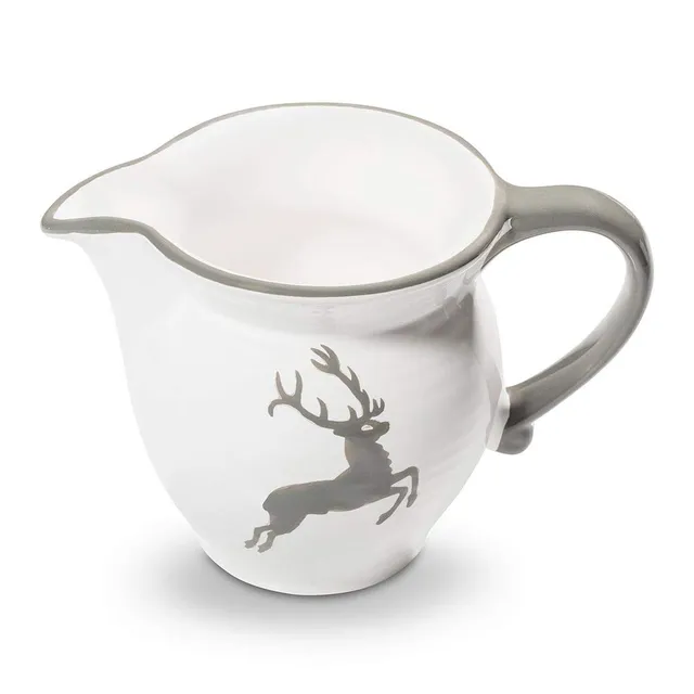gmundner-keramik-grauer-hirsch-milchgie-er-glatt-0-3-liter image 1