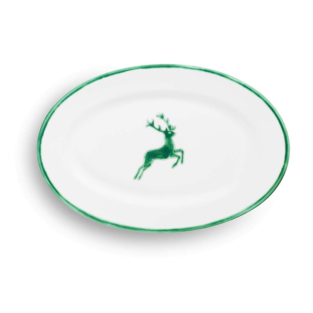 gmundner-keramik-platte-oval-21-x-14-cm-gr-ner-hirsch image 2