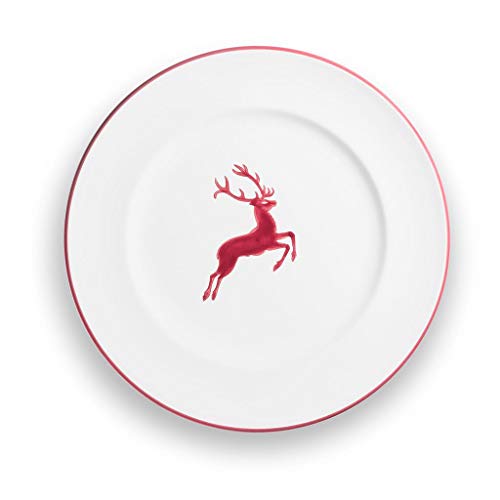 gmundner-keramik-speiseteller-gourmet-27-cm-bordeauxroter-hirsch image 7