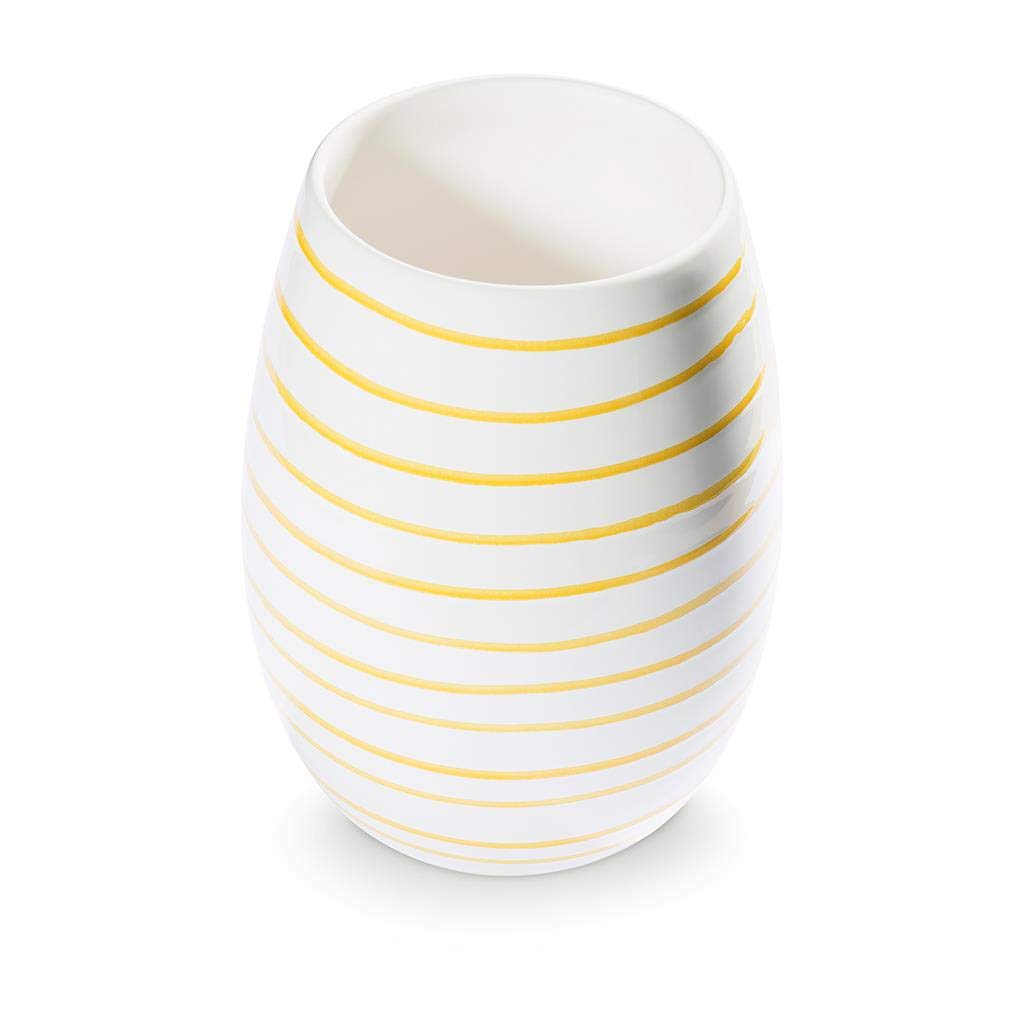 gmundner-keramik-vase-21-cm-dekor-gelbgeflammt image 1