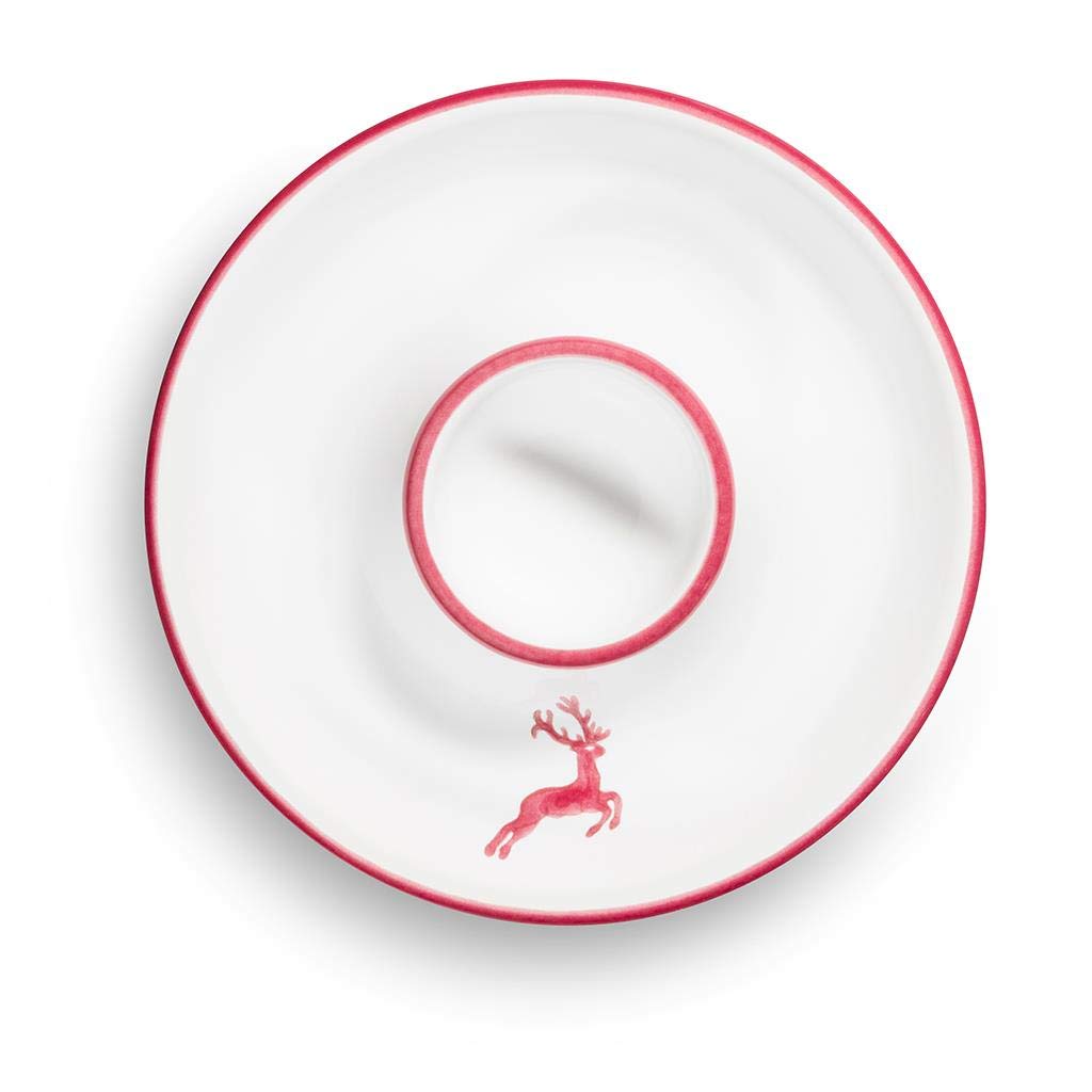 gmundner-keramik-eierbecher-glatt-12-cm-bordeauxroter-hirsch-handgemacht image 2