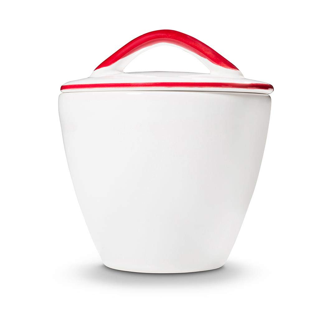 gmundner-keramik-zuckerdose-gourmet-9-cm-rubinroter-hirsch-handgemacht-in-sterre image 3