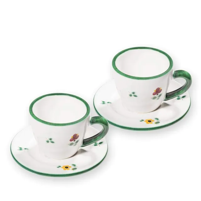 gmundner-keramik-espresso-f-r-2-gourmet-kaffeeset-streublumen-4-teilig-handgemac image 1