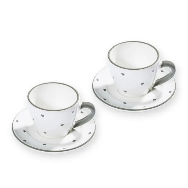 gmundner-keramik-herzerl-grau-espresso-f3cr-2-gourmet-geschirrset-4-teilig image 1