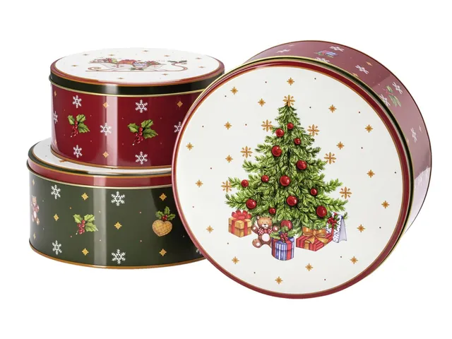 hutschenreuther-happy-wintertime-ple4tzchendosen-set-3-teilig-weidfblech-24-5-cm image 1