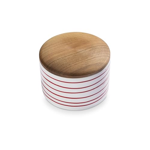 gmundner-keramik-rotgeflammt-vorratsdose-mit-holzdeckel-h-9-cm image 3