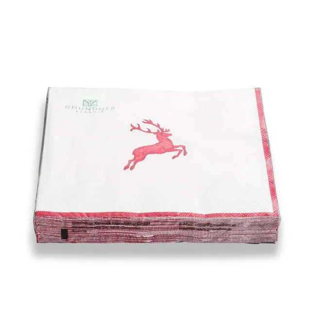 gmundner-keramik-lunchservietten-33x33-cm-bordeauxroter-hirsch-20-st3cck image 1