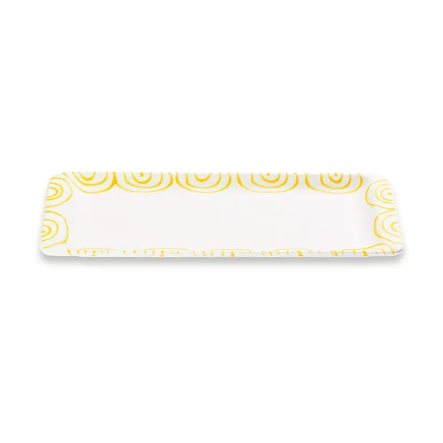gmundner-keramik-stollenplatte-42-x-16-cm-gelbgeflammt image 1