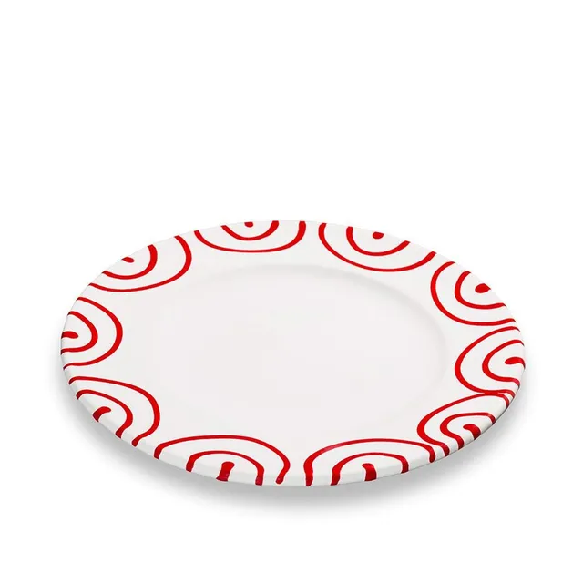 gmundner-keramik-rotgeflammt-dessertteller-gourmet-18-cm image 1