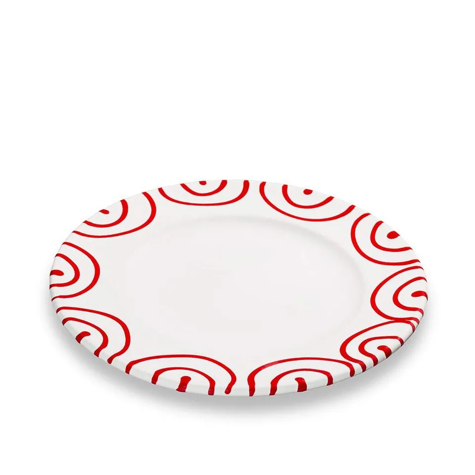 gmundner-keramik-rotgeflammt-dessertteller-gourmet-18-cm image 1