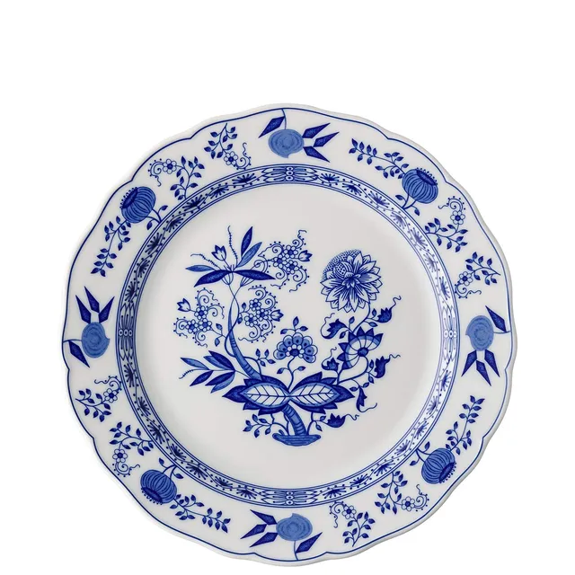 hutschenreuther-blau-zwiebelmuster-speiseteller-27-cm-mit-fahne image 1