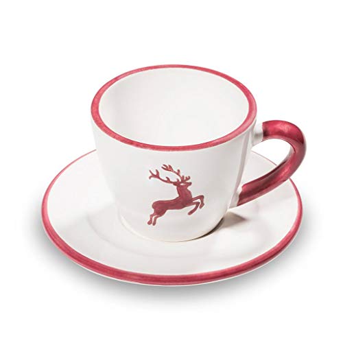 gmundner-keramik-espresso-for-you-gourmet-geschirrset-bordeauxroter-hirsch-handg image 5