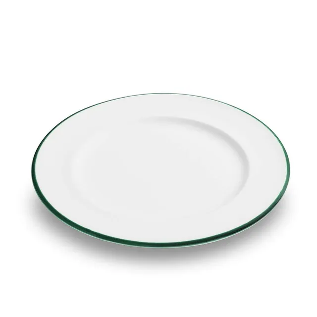 gmundner-keramik-dessertteller-gourmet-22-cm-dekor-gr-ner-rand-handgemacht-in-st image 1