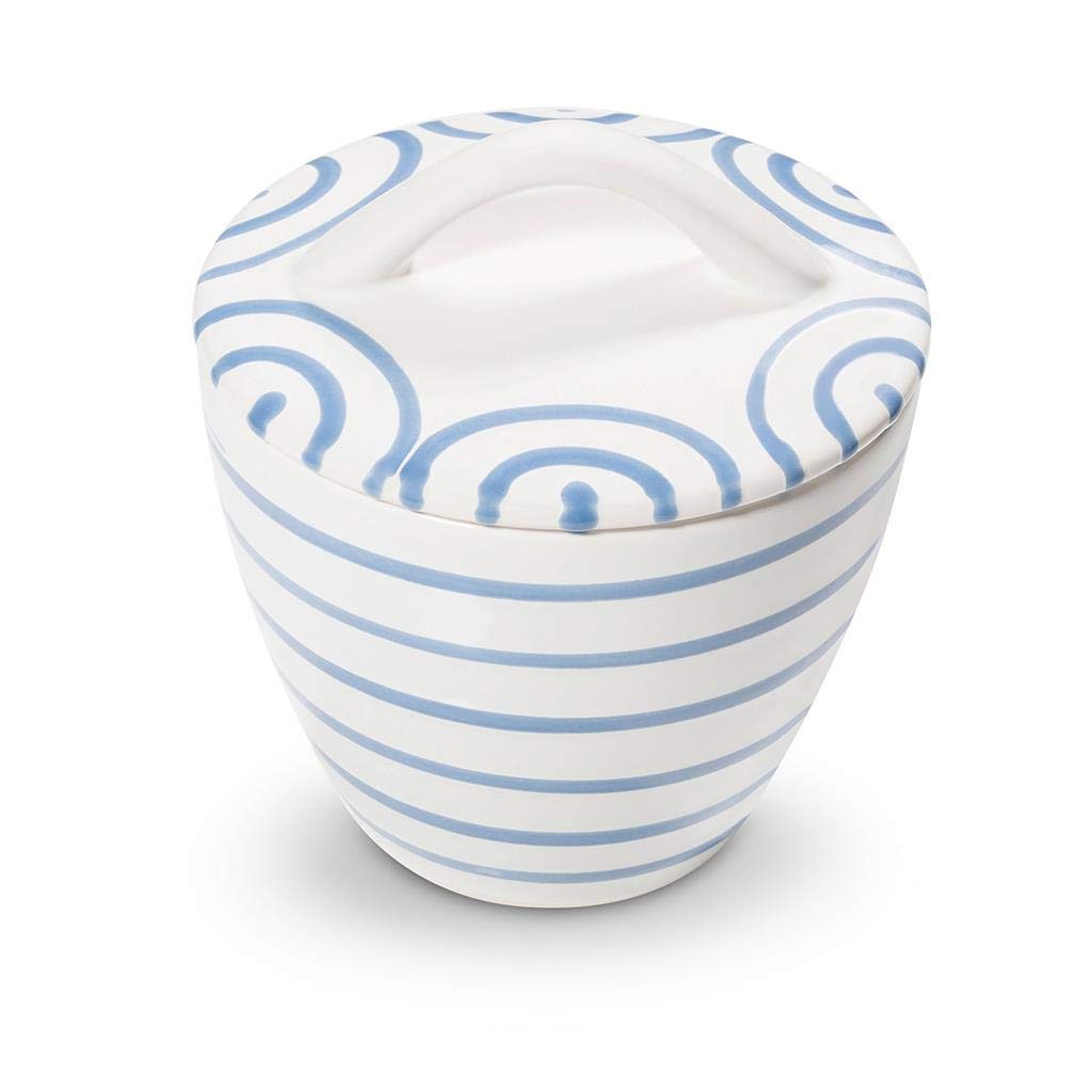 gmundner-keramik-zuckerdose-gourmet-9-cm-blaugeflammt-handgemacht-in-sterreich image 1