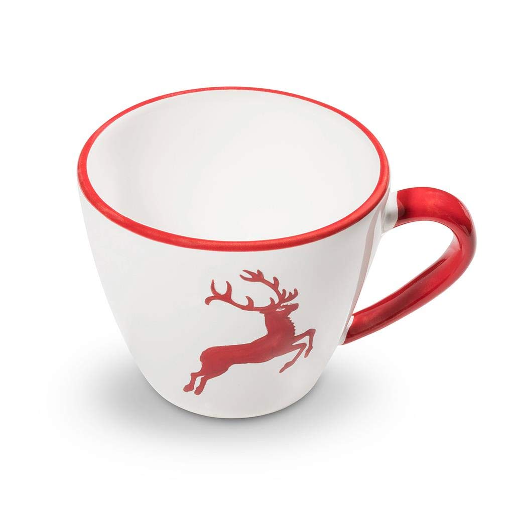 gmundner-keramik-kaffeetasse-gourmet-0-2-liter-rubinroter-hirsch image 1