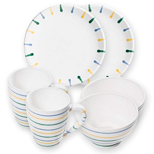 gmundner-keramik-h-4ttenfr-4hst-4ck-cup-f-4r-2-geschirrset-6-teilig-buntgeflammt image 2