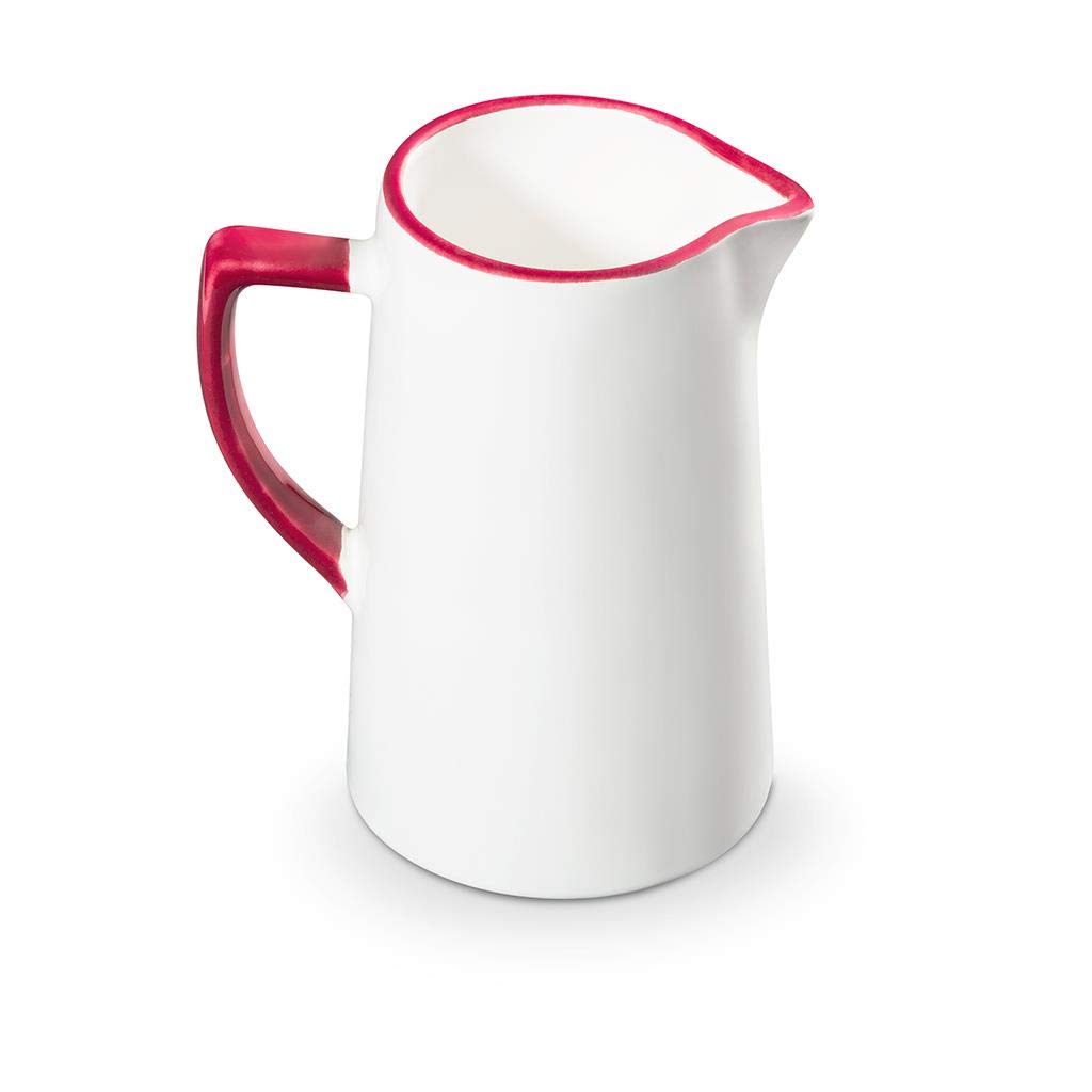 gmundner-keramik-wasserkrug-bordeauxroter-hirsch-0-7-liter-handgemacht-in-sterre image 4