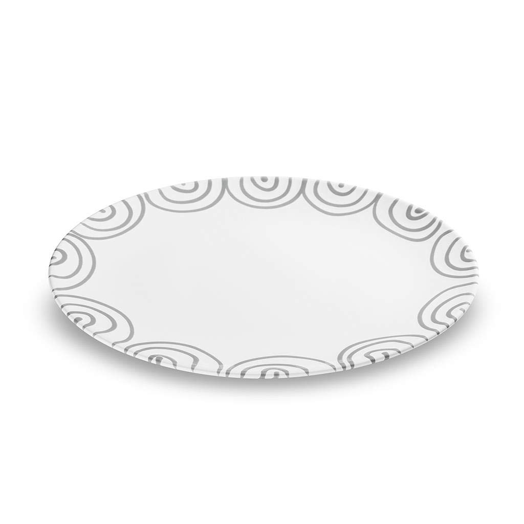gmundner-keramik-platte-oval-33-cm-graugeflammt image 1
