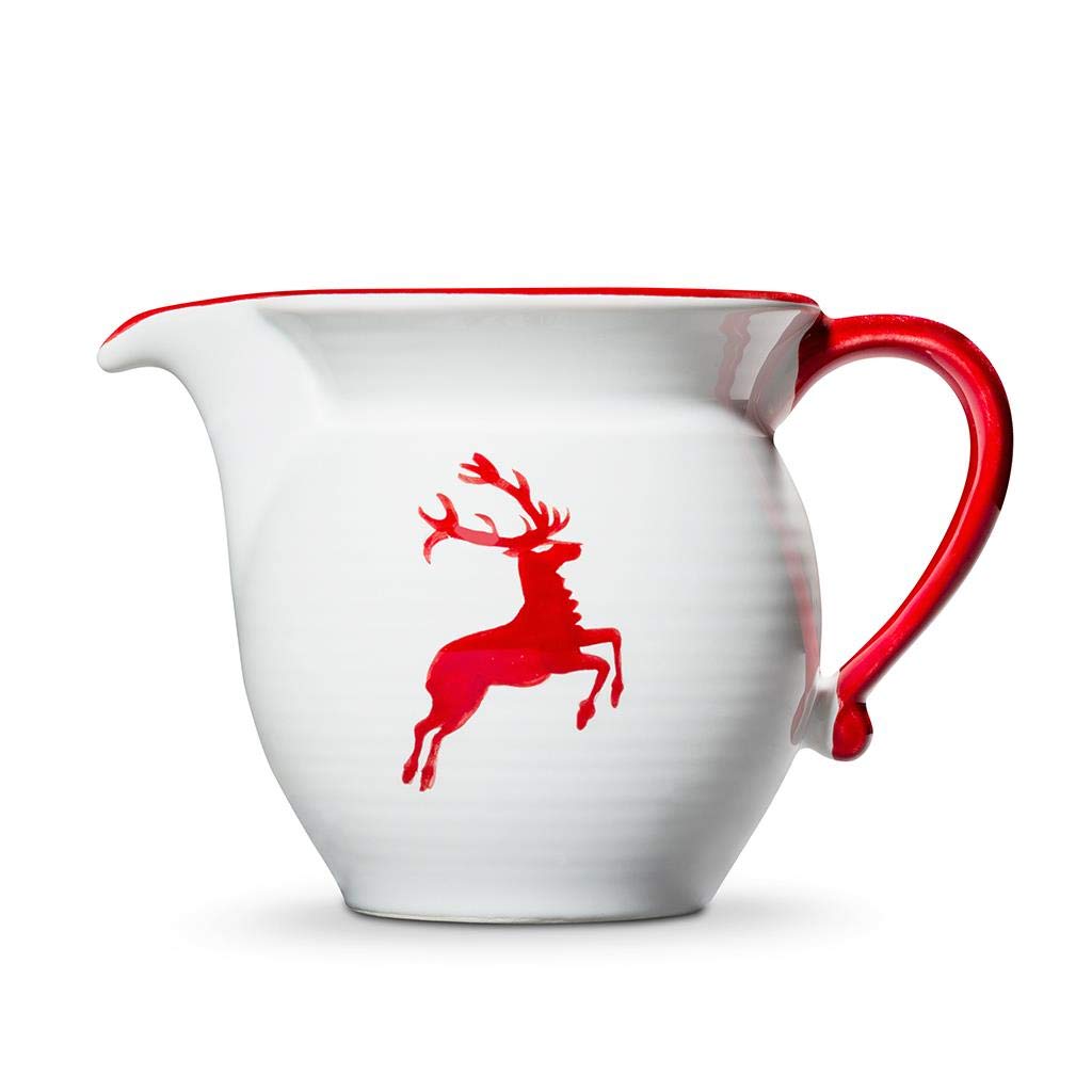 gmundner-keramik-milchgie-er-glatt-0-5-liter-rubinroter-hirsch-handgemacht-in-st image 2