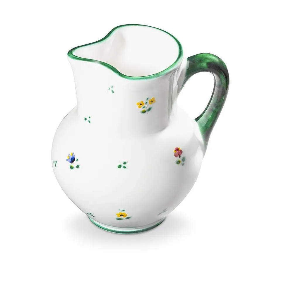 gmundner-keramik-krug-wiener-form-1-liter-streublumen image 1