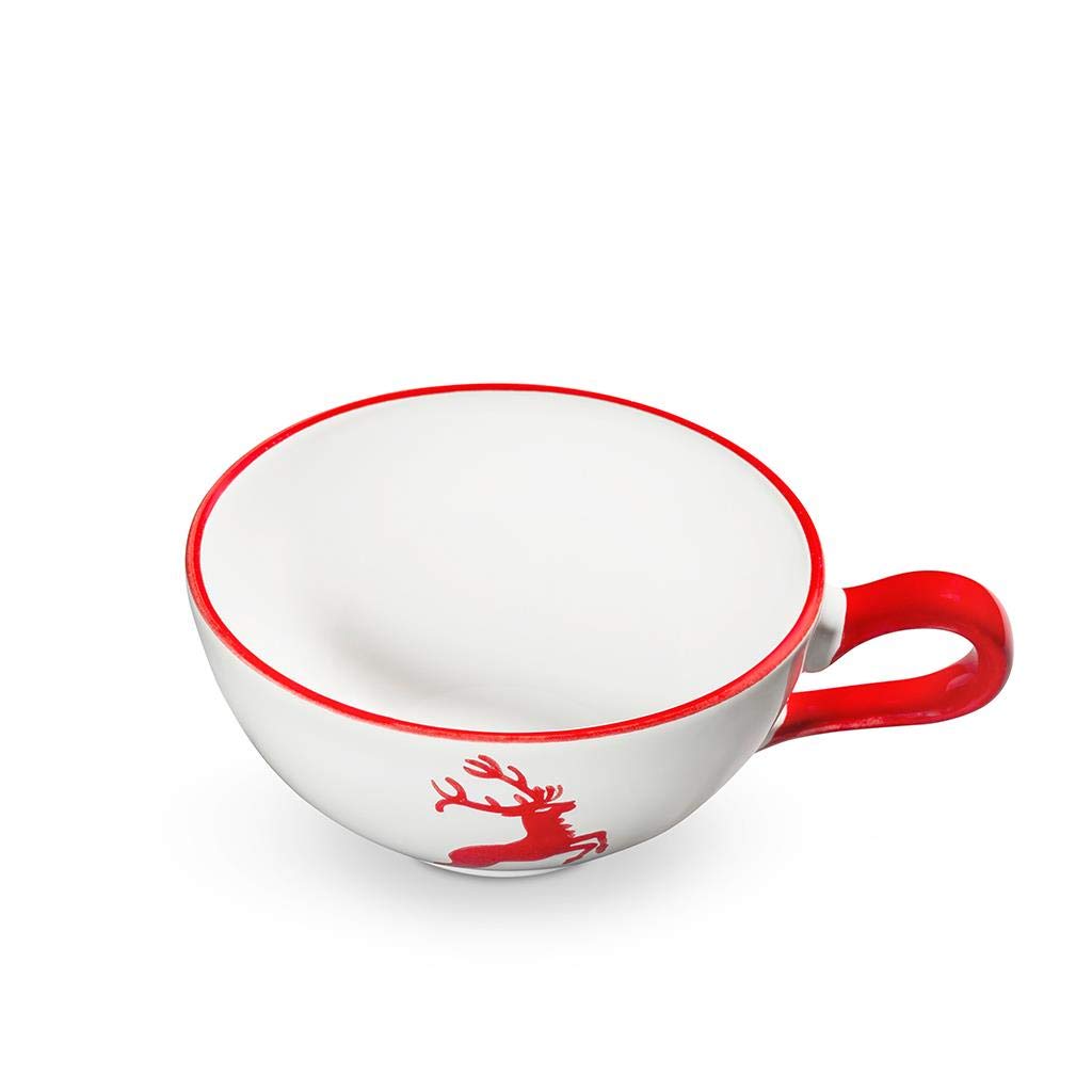 gmundner-keramik-teetasse-rubinroter-hirsch-170-ml-handgemachte-keramik-aus-ster image 1