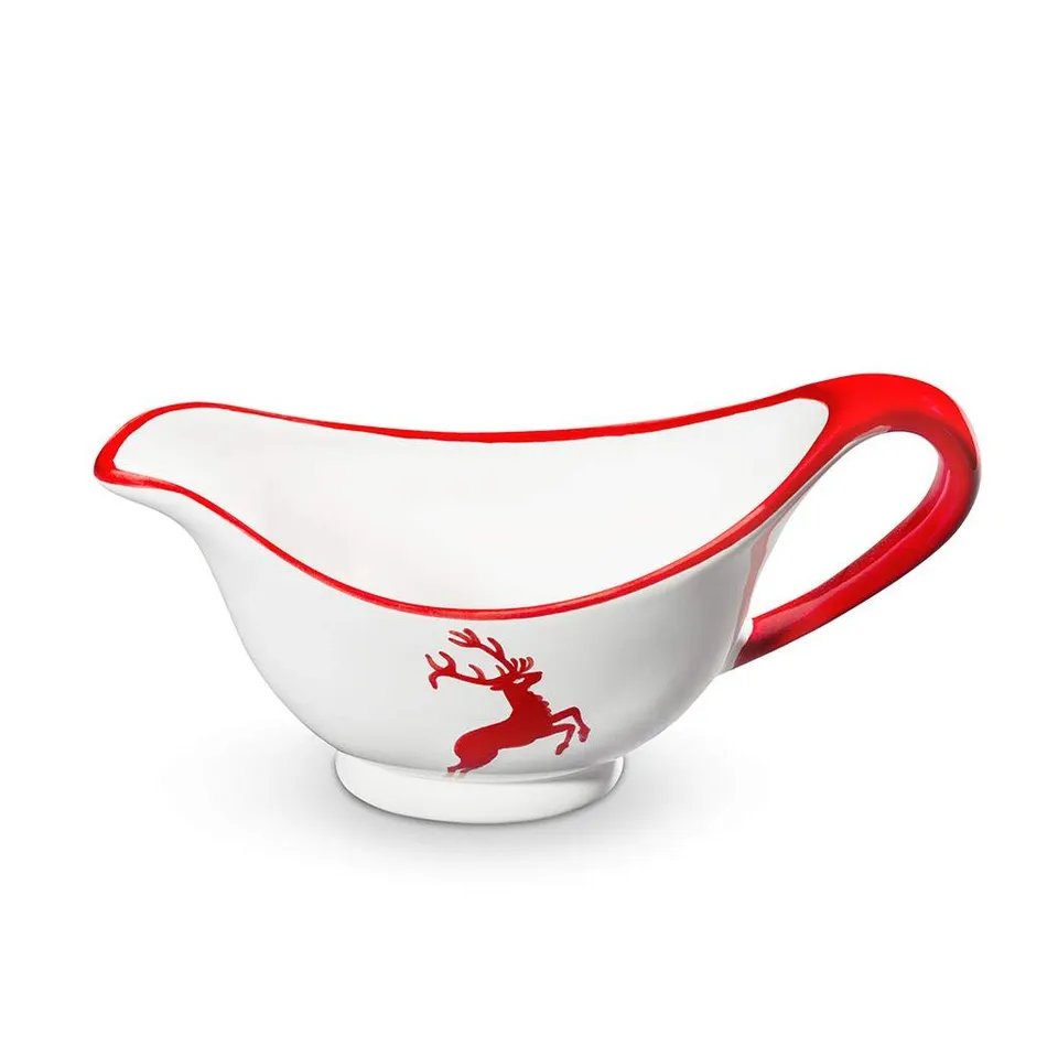 gmundner-keramik-sauciere-0-2-liter-rubinroter-hirsch-handgemacht-in-sterreich image 1