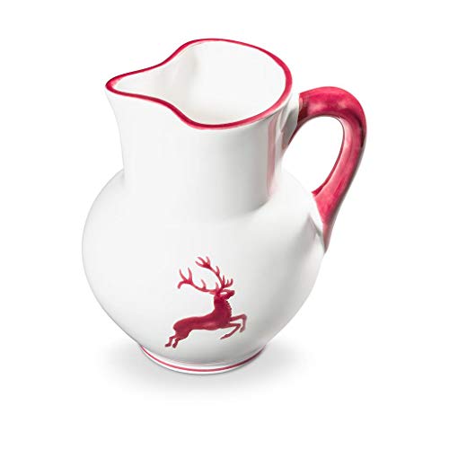 gmundner-keramik-krug-wiener-form-bordeauxroter-hirsch-1-liter-handgemacht-in-st image 4