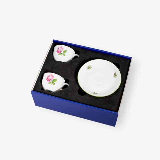 augarten-geschenkset-espressotasse-schubert-dekor-wiener-rose-mit-gr-nem-rand-wi image 1