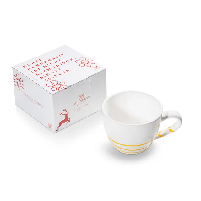 gmundner-keramik-pur-geflammt-gelb-teetasse-maxima-382-ml-in-geschenkbox image 1
