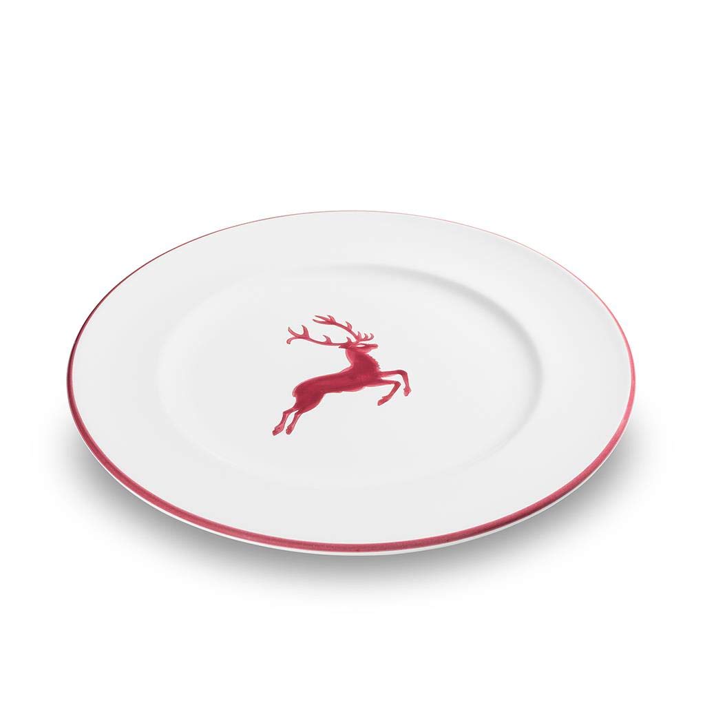 gmundner-keramik-speiseteller-gourmet-27-cm-bordeauxroter-hirsch image 1