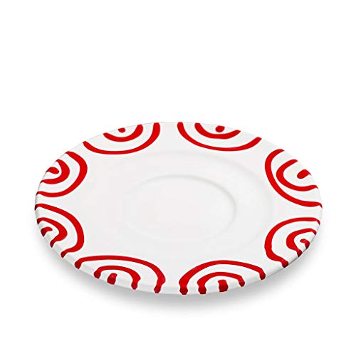 gmundner-keramik-unterteller-cappuccino-gourmet-14-cm-rotgeflammt image 3