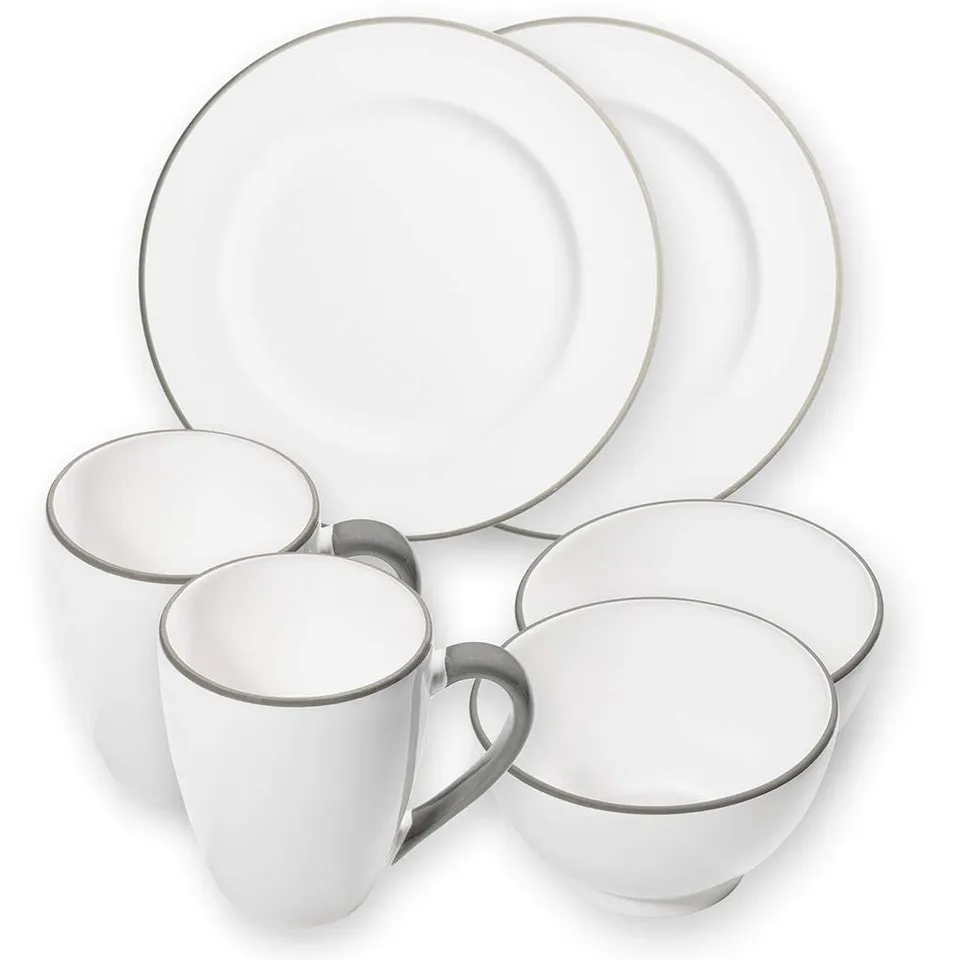 gmundner-keramik-h-ttenfr-hst-ck-gourmet-f-r-2-geschirrset-6-teilig-grauer-rand image 1
