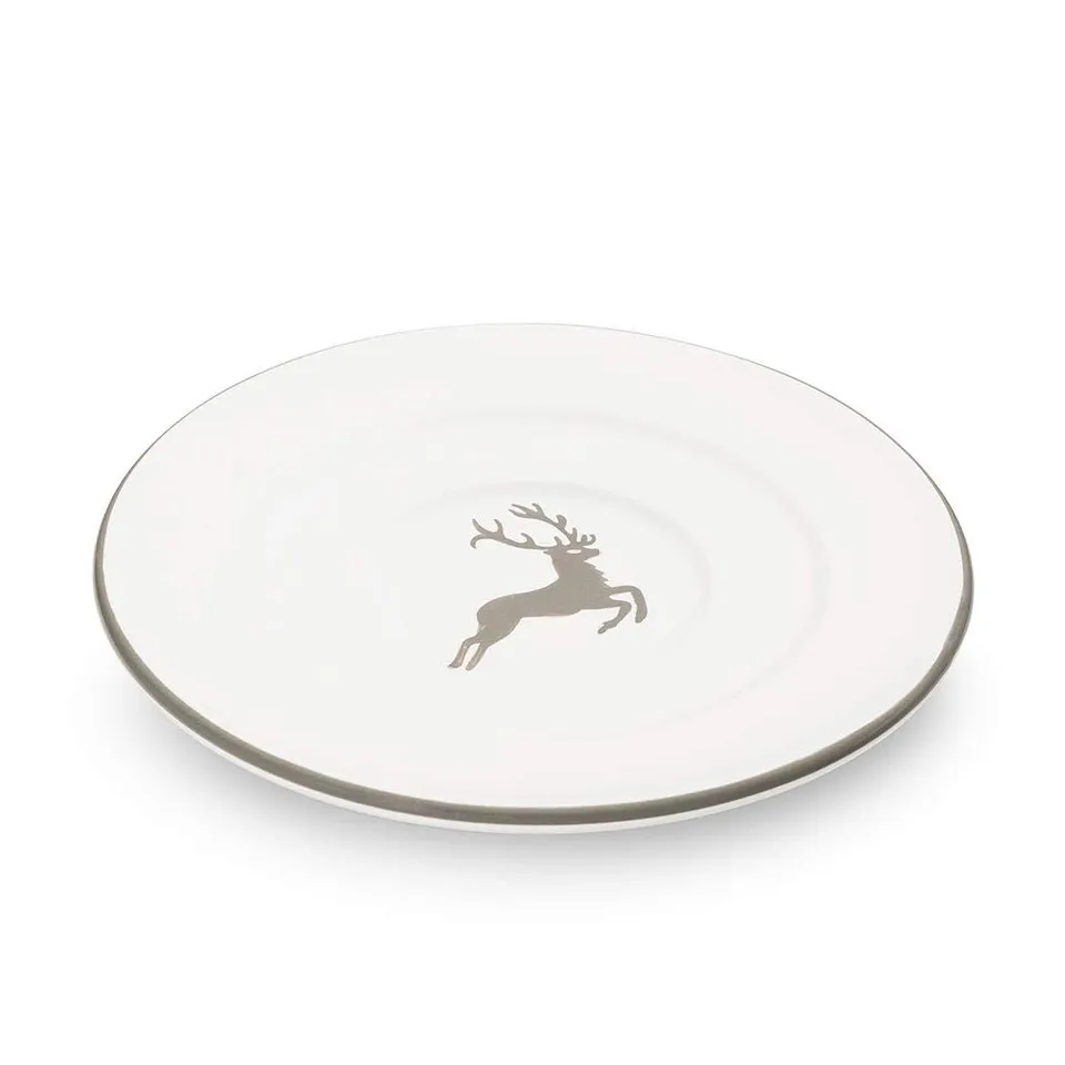 gmundner-keramik-grauer-hirsch-unterteller-kaffee-gourmet-16-cm-handgemacht-in-s image 1