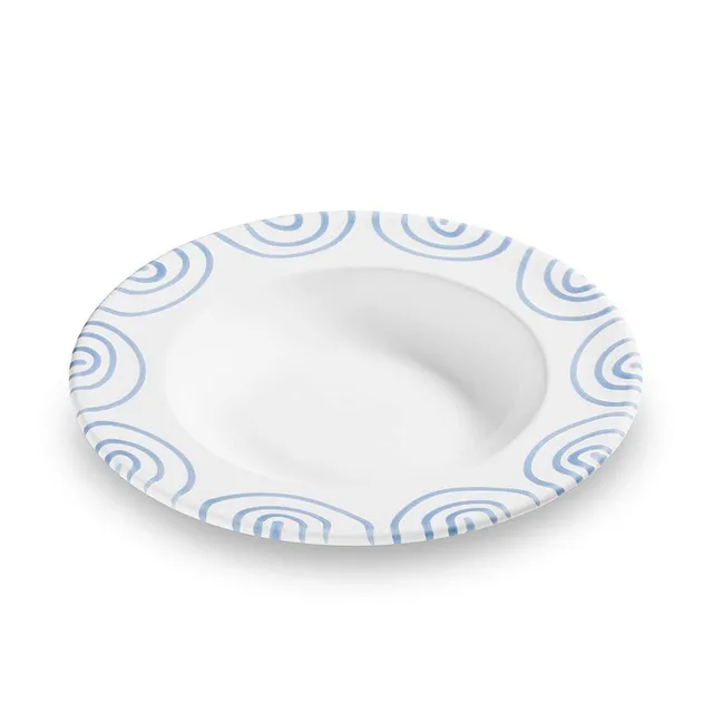 gmundner-keramik-suppenteller-gourmet-24-cm-blaugeflammt image 1
