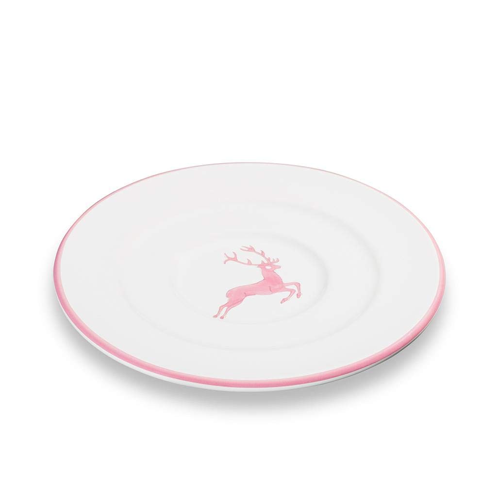 gmundner-keramik-rosa-hirsch-unterteller-kaffee-gourmet-16-cm image 1