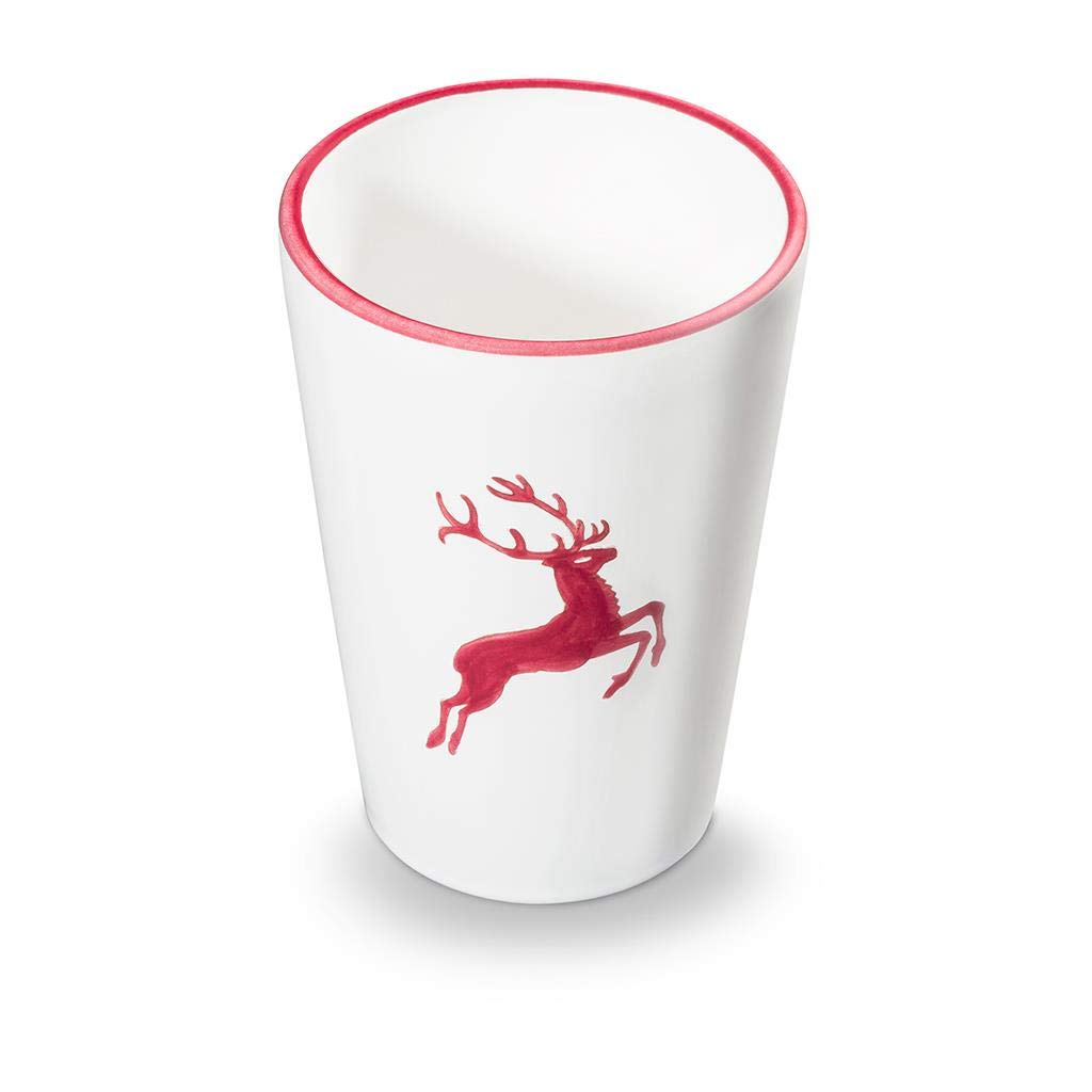 gmundner-keramik-trinkbecher-bordeauxroter-hirsch-0-28-liter-handgemacht-in-ster image 1