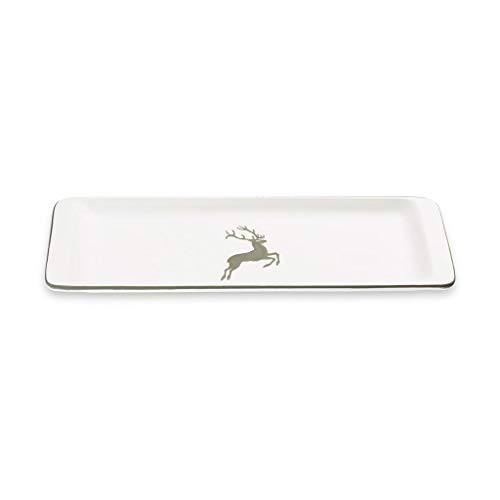 gmundner-keramik-stollenplatte-grauer-hirsch-42-x-16-x-2-5-cm-handgemacht-in-ste image 3