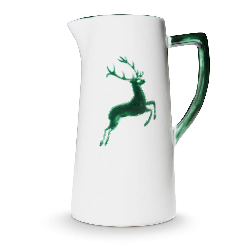 gmundner-keramik-wasserkrug-1-2-liter-gr-ner-hirsch image 2