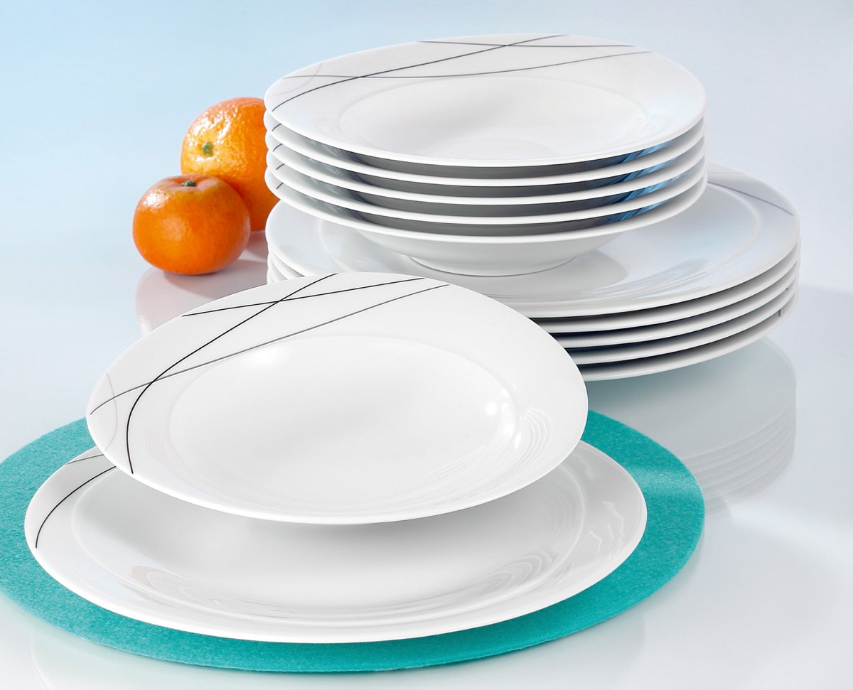seltmann-weiden-trio-highline-tafelservice-12-teilig-6-speise-6-suppenteller-wei image 3