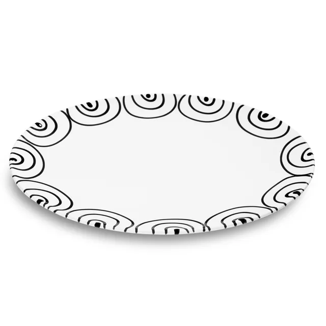 gmundner-keramik-schwarzgeflammt-platte-oval-33x26-cm image 1