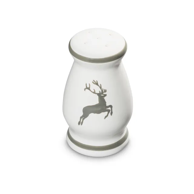 gmundner-keramik-salzstreuer-bauchig-5-3-cm-grauer-hirsch image 1