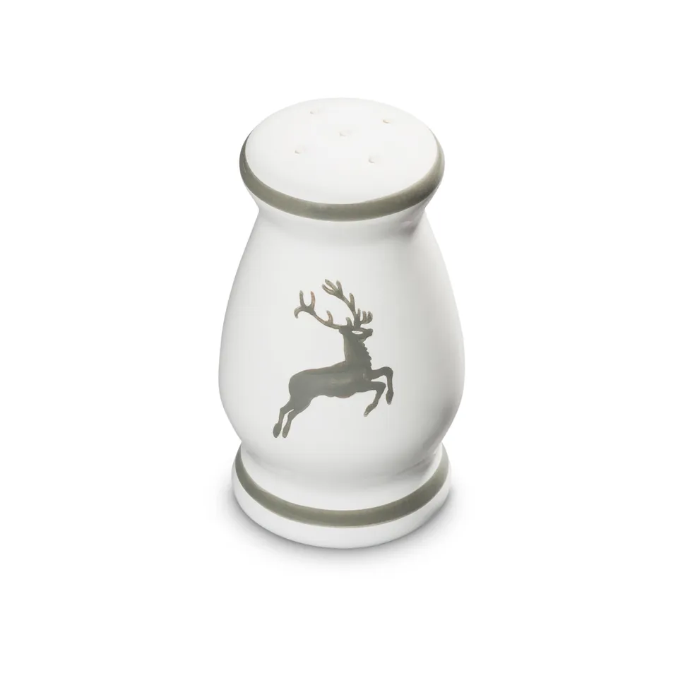 gmundner-keramik-salzstreuer-bauchig-5-3-cm-grauer-hirsch image 1