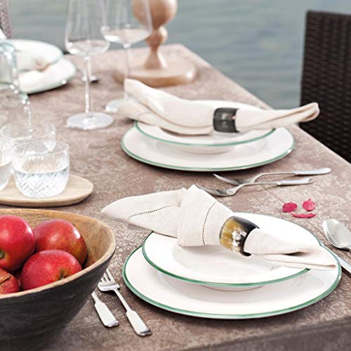 gmundner-keramik-dinner-for-two-gourmet-geschirrset-gr-ner-rand image 4